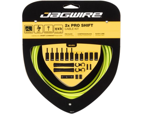 Jagwire Pro Shift Kit (Organic Green) (For Shimano/SRAM) (1.1mm) (2300/2800mm) (Cables & Housing)