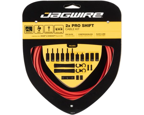 Jagwire Pro Shift Kit (Red) (For Shimano/SRAM) (1.1mm) (2300/2800mm) (Cables & Housing)