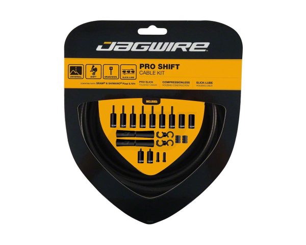 Jagwire Pro Shift Kit (Stealth Black) (For Shimano/SRAM) (1.1mm) (2300/2800mm) (Cables & Housing)