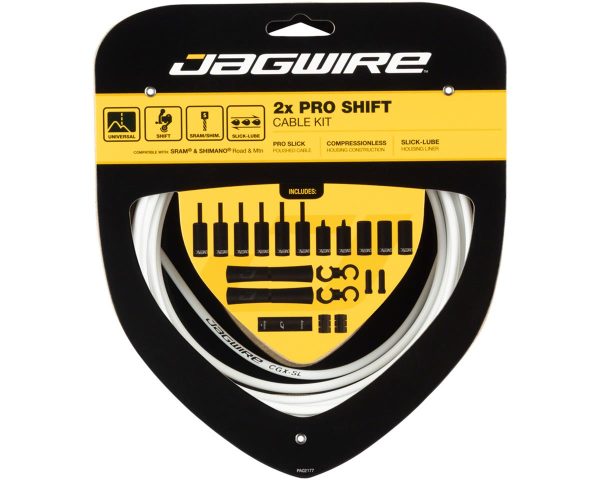 Jagwire Pro Shift Kit (White) (For Shimano/SRAM) (1.1mm) (2300/2800mm) (Cables & Housing)