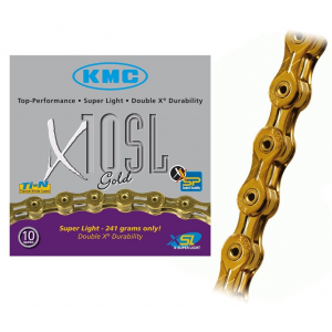 Kmc | X10Sl 10 Speed Chain | Gold | 10 Speed, Ti-Nitride Coating