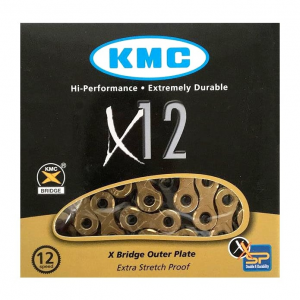 Kmc | X12 Ti Nitride 12 Speed Chain Gold/black, 12 Speed, Ti Nitride