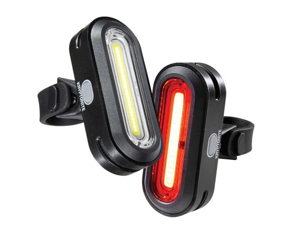 Kryptonite Avenue F-100/R-50 COB Headlight & Tail Light Set (Black) (100/50 Lumens)