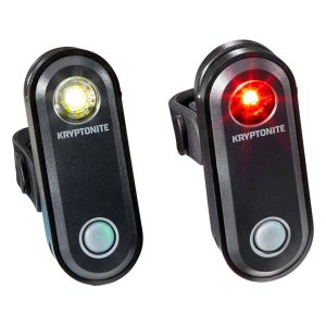 Kryptonite Avenue F-65/R-30 Headlight & Tail Light Set (Black) (65/30 Lumens)