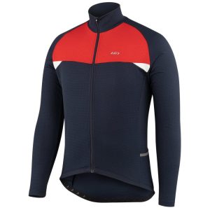 Louis Garneau Peloton Long Sleeve Jersey (Black Navy/Red) (2XL)