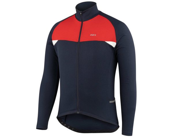 Louis Garneau Peloton Long Sleeve Jersey (Black Navy/Red) (2XL)