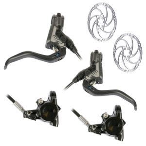 Magura MT8 Pro FM Disc Brake Set With Rotors - Black / Pair / Flat Mount Calipers / 2 x 160mm Rotors