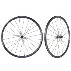 Miche Graff SP Disc Clincher Gravel Wheelset - 700c - Black / Campagnolo N3W / 12mm Front - 142x12mm Rear / Centerlock / Pair / 13 Speed / 700c