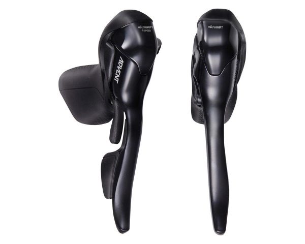 Microshift Advent Drop Bar Brake/Shift Levers (Black) (Pair) (1 x 9 Speed)