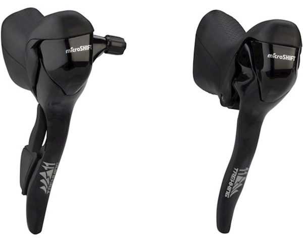 Microshift M110 Drop Bar Mountain Brake/Shift Levers (Black) (Pair) (1 x 11 Speed) (Shimano Compatib