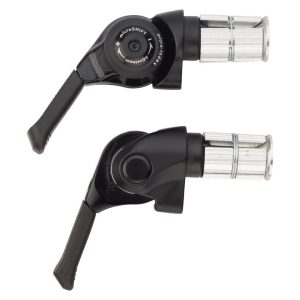 Microshift Mountain Bar End Shifter Set (Black) (Pair) (2/3 x 10 Speed) (Shimano Compatible)