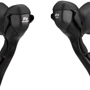 Microshift R8 Drop Bar Brake/Shift Levers (Black) (Pair) (2 x 8 Speed) (Shimano Compatible)