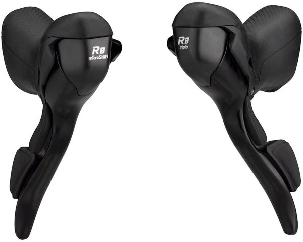 Microshift R8 Drop Bar Brake/Shift Levers (Black) (Pair) (2 x 8 Speed) (Shimano Compatible)