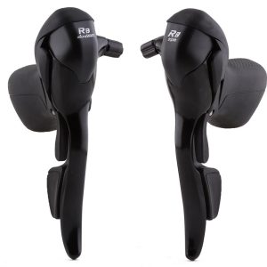 Microshift R8 Drop Bar Brake/Shift Levers (Black) (Pair) (3 x 8 Speed) (Shimano Compatible)