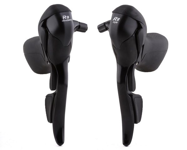 Microshift R8 Drop Bar Brake/Shift Levers (Black) (Pair) (3 x 8 Speed) (Shimano Compatible)