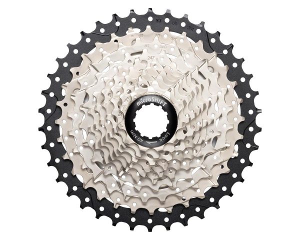 Microshift Sword G-Series Cassette (Satin Nickel) (10 Speed) (Shimano HG) (11-38T) (Alloy Spider)