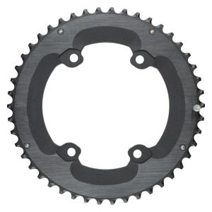 Microshift Sword/Sword Black Chainrings (Black) (9/10 Speed) (Outer) (46T) (80/110mm Asymmetic BCD)