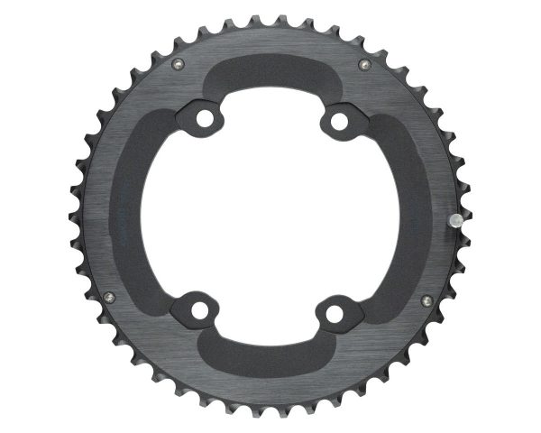 Microshift Sword/Sword Black Chainrings (Black) (9/10 Speed) (Outer) (46T) (80/110mm Asymmetic BCD)