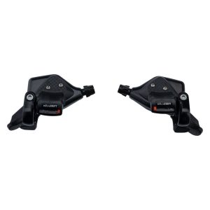 Microshift TS71 Thumb Tap Shifter Set (Black) (Pair) (3 x 7 Speed) (w/Optical Gear Indicator) (Shima