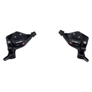 Microshift TS71 Thumb Tap Shifter Set (Black) (Pair) (3 x 9 Speed) (w/Optical Gear Indicator) (Shima