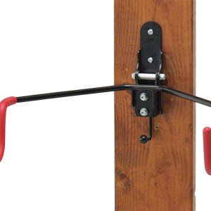 Minoura Wall Mounted Bike Rack (Black/Red) (1 Bike)