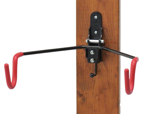 Minoura Wall Mounted Bike Rack (Black/Red) (1 Bike)