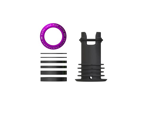 OneUp Components EDC Threaded Top Cap (Purple) (1 1/8") (Alloy) (Includes Headset Spacers)