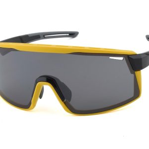 Optic Nerve Fixie Max Sunglasses (Black/Yellow) (Smoke/Silver Flash Lens)