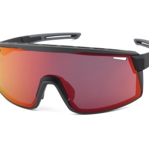 Optic Nerve Fixie Max Sunglasses (Matte Black/Aluminum) (Brown/Red Mirror Lens)