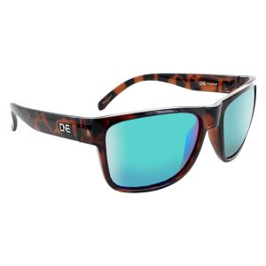 Optic Nerve ONE Kingfish Polarized Sunglasses (Shiny Dark Demi) (Polarized Smoke Green Mirror Lens)