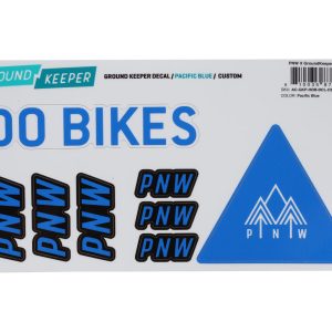 PNW Components X Ground Keeper Custom Handlebar Decal Kit (Pacific Blue) (For Loam and Range Gen 4)