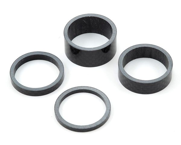 PRO 1-1/8" Carbon Headset Spacer Set (Black) (3, 5, 10, 20mm)