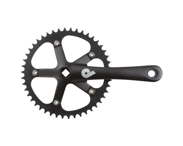 Pake Track Cranks (Black) (Single Speed) (JIS Square Taper) (170mm) (46T) (130 BCD)