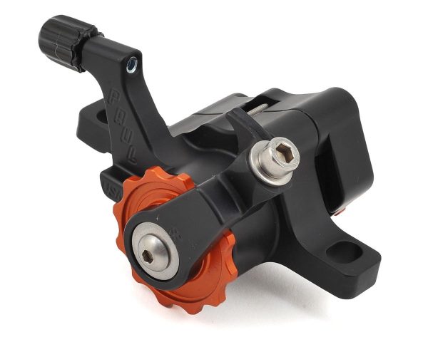 Paul Components Klamper Disc Brake Caliper (Black/Orange) (Mechanical) (Front or Rear) (Short Pull)