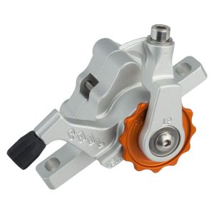 Paul Components Klamper Disc Brake Caliper (Silver/Orange) (Mechanical) (Front or Rear) (Long Pull)