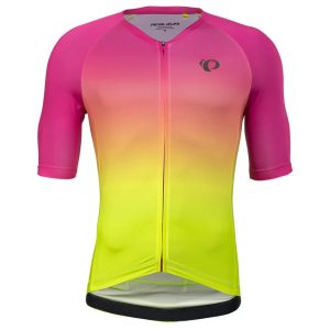 Pearl iZUMi Attack Air Short Sleeve Jersey (Screaming Yellow Gradient) (L)