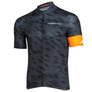 Performance Men's Fondo Cycling Jersey (Grey/Black/Orange) (Standard Fit) (3XL)