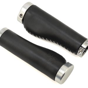 Portland Design Works Whiskey Lock-On Grips (Black/Silver Clamp)