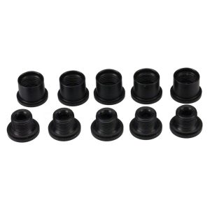 Problem Solvers 8mm Double Chainring Bolts (Black) (Aluminum) (5 Pack)