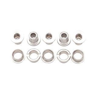 Problem Solvers Double Chainring Bolts (Silver) (Chromoly) (5 Pack)