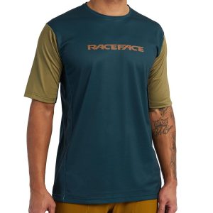 Race Face Indy Short Sleeve Jersey (Pine) (M)