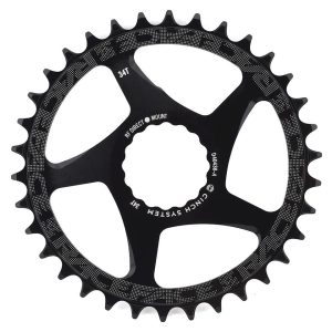 Race Face Narrow-Wide CINCH Direct Mount Chainring (Black) (1 x 9-12 Speed) (Single) (34T) (3mm Offs