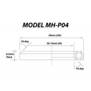 Replacement Headset Bearings - Pair / 39mm x 30.15mm x 6.5mm (45/45 Degree)