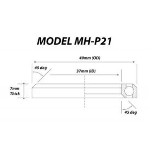 Replacement Headset Bearings - Single / 49mm x 37mm x 7mm (45/45 Degree)