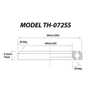 Replacement Headset Bearings - Single / 51mm x 40mm x 6.5mm (36/36 degree)