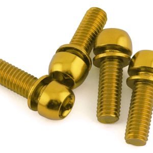 Reverse Components Disc Brake Caliper Bolts (Gold) (M6 x 18) (4)