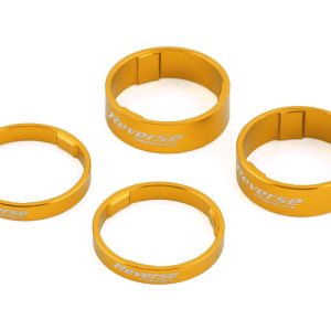 Reverse Components Ultralight Headset Spacer Set (Gold) (4)