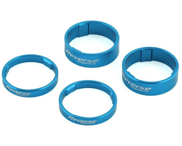 Reverse Components Ultralight Headset Spacer Set (Light Blue) (4)