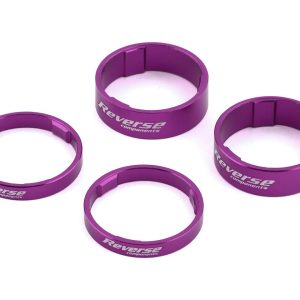 Reverse Components Ultralight Headset Spacer Set (Purple) (4)