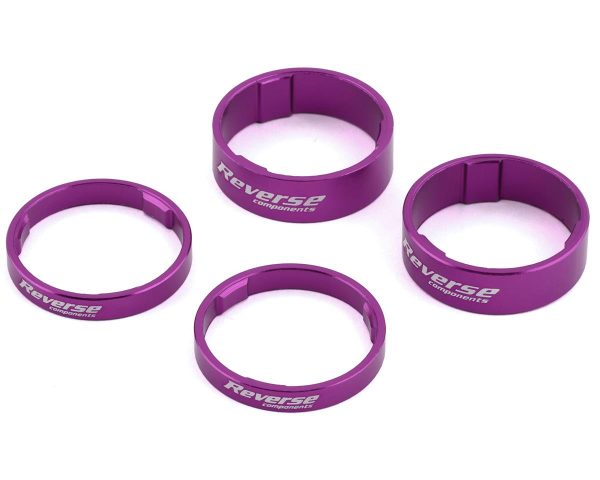 Reverse Components Ultralight Headset Spacer Set (Purple) (4)